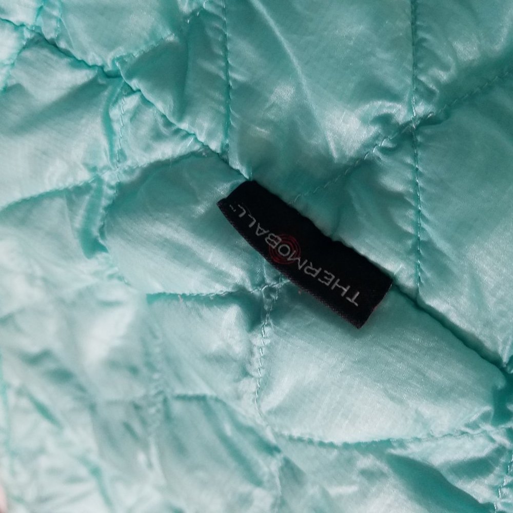 The North Face Womens Small Blue Thermoball Jacket Puffer Puff Lightweight Light - Picture 5 of 6